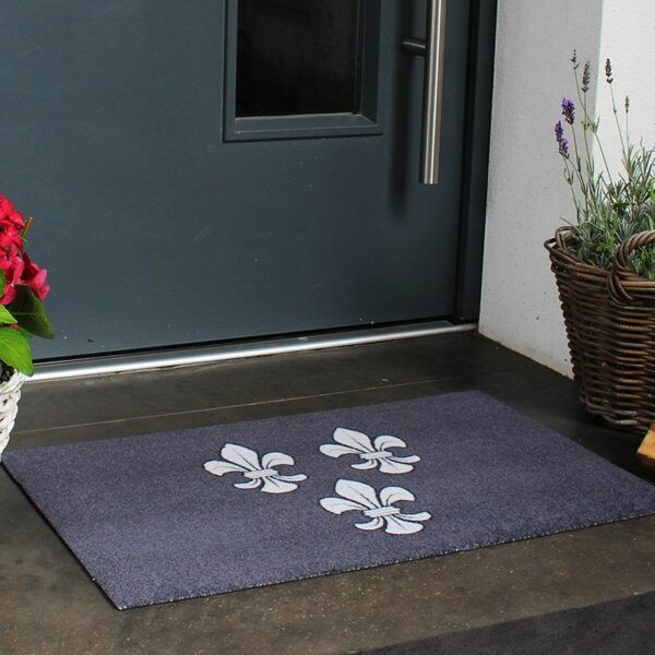Lilien-Matte in Grau
