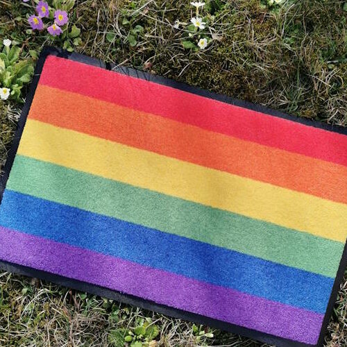 Regenbogen-Matte; Matte in den Farben des Regenbogens; Rainbow
