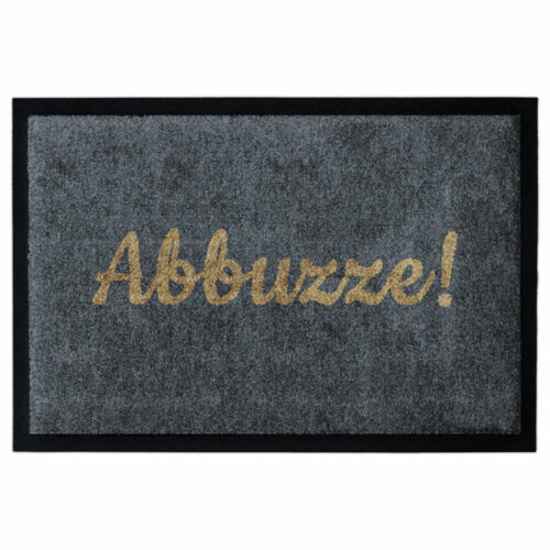 Fußmatte "Abbuzze!" Braun auf Grau