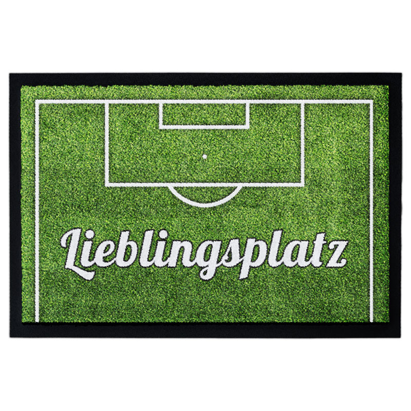 Fußballplatz als Fußmatte; Lieblingsplatz