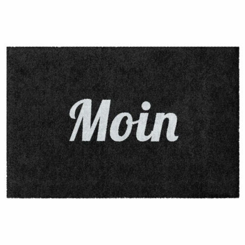 "Moin" Matte in Schwarz ohne Rand