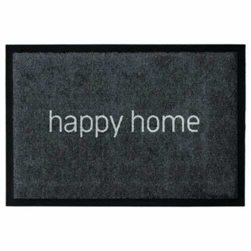 Fußmatte "Happy Home" Grau