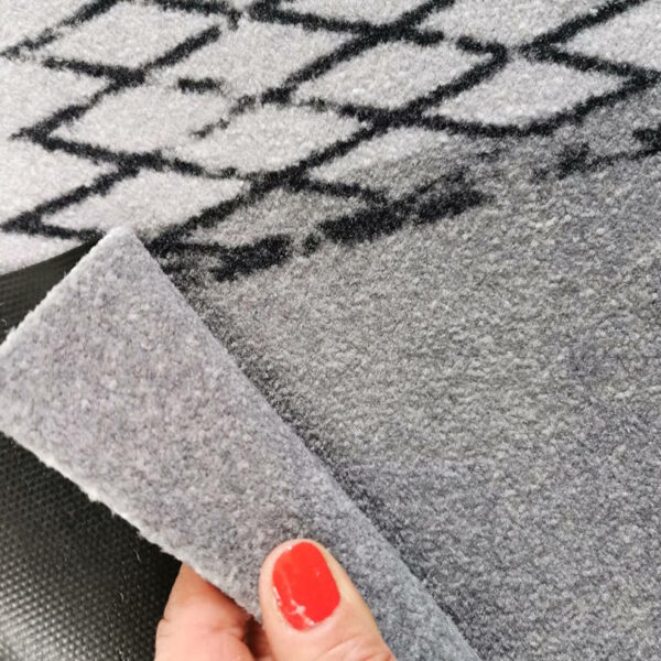 Designmatte "Geripptes" in grau ohne Rand für Äppler Freunde