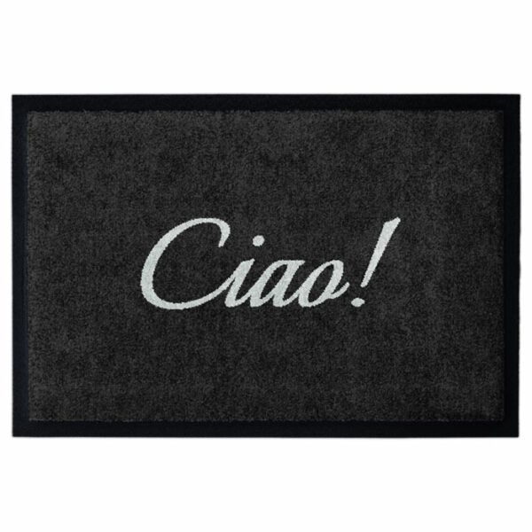 Fußmatte mit Aufdruck Ciao! in Schwarz