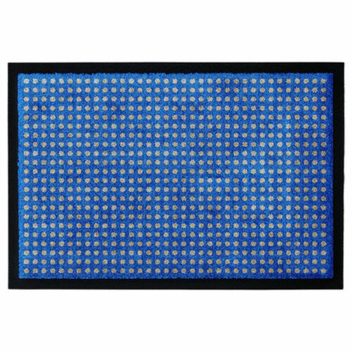 Fußmatte in Türkis mit kleinen Punkten