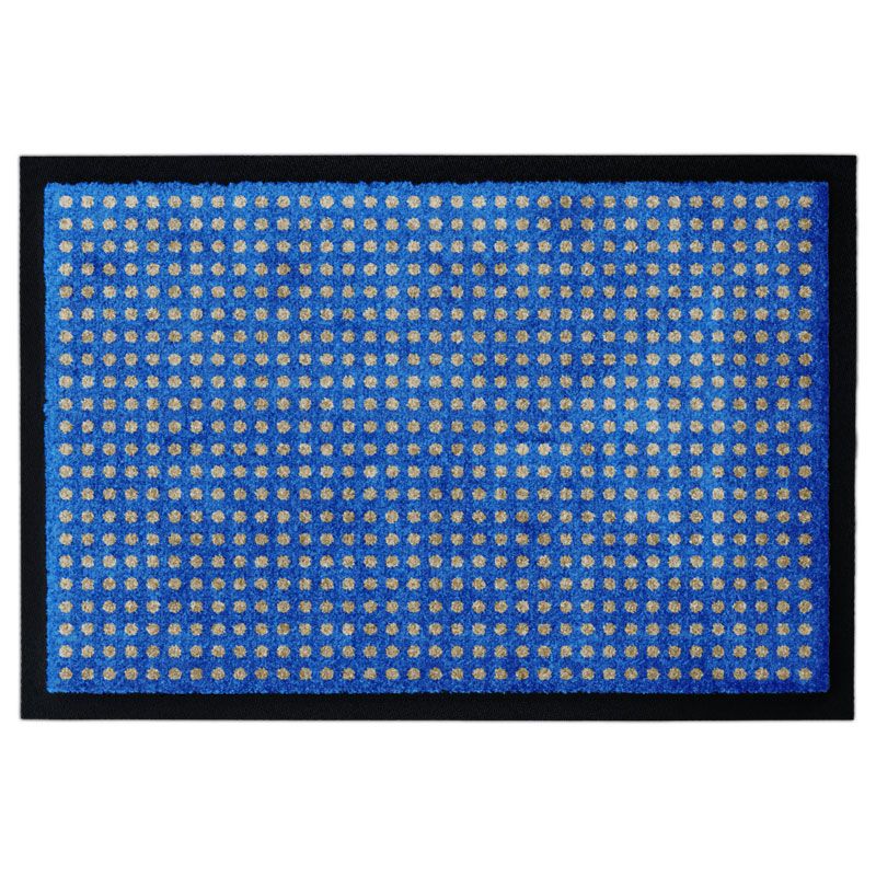 Fußmatte in Türkis mit kleinen Punkten