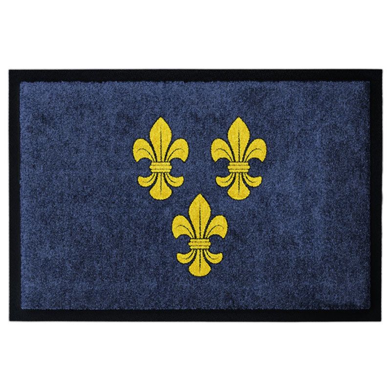 Fußmatte Lilien Gelb-Blau