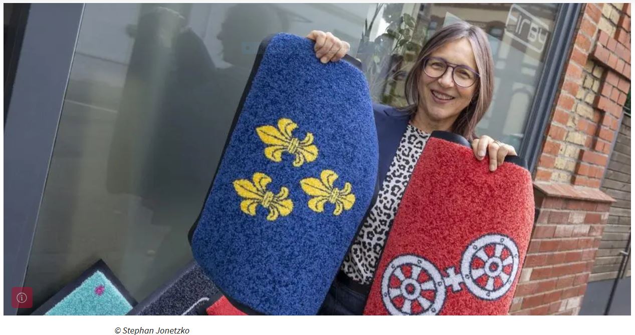 Fußmatte Lilien Gelb-Blau – Bild 8