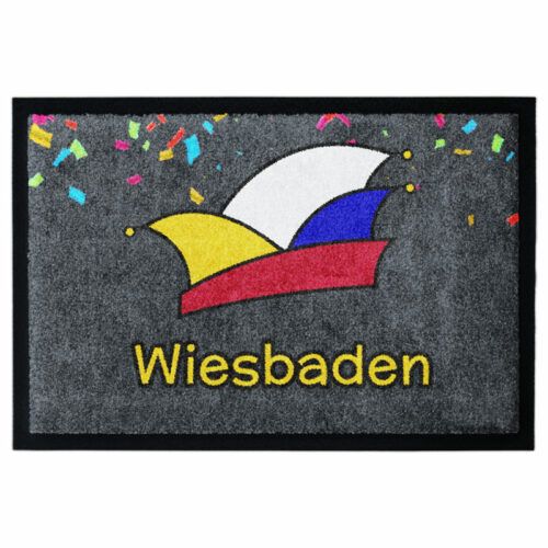 Fußmatte für Wiesbaden, Helau, Fasching, Dacho
