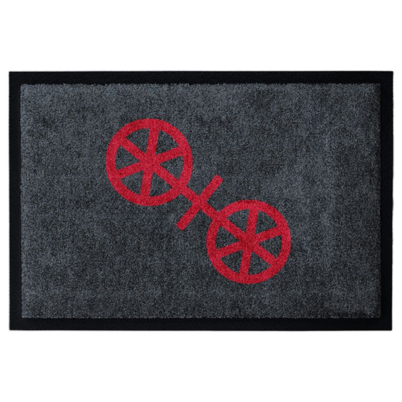 Mainzer Rad rot, Fußmatte; Mainzgefühl