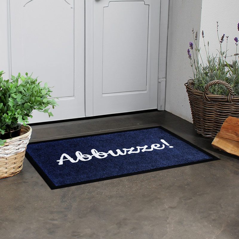 Fußmatte Abbuzze! in Blau für echte Hessen