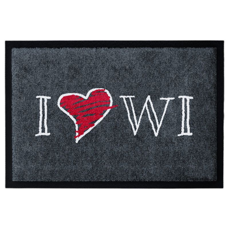 Fußmatte mit Aufdruck "I love Wi" für echte Wiesbaden Fans